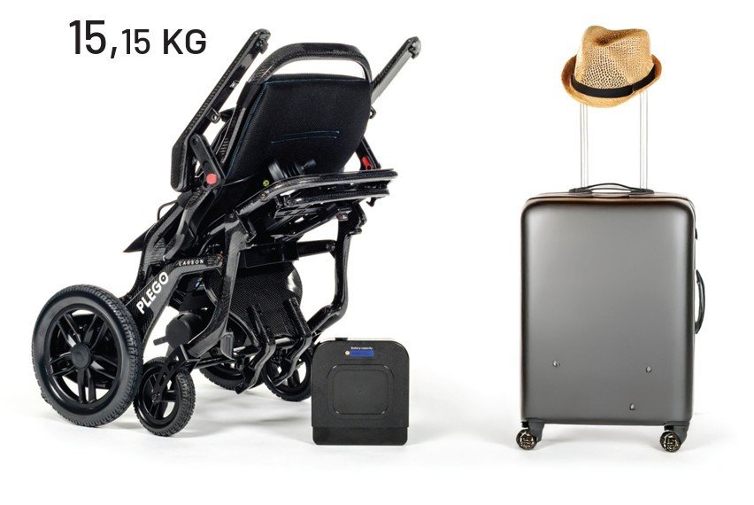 SILLA DE RUEDAS ELÉCTRICA LIGERA Y PLEGABLE Plego Carbon - Imagen 3